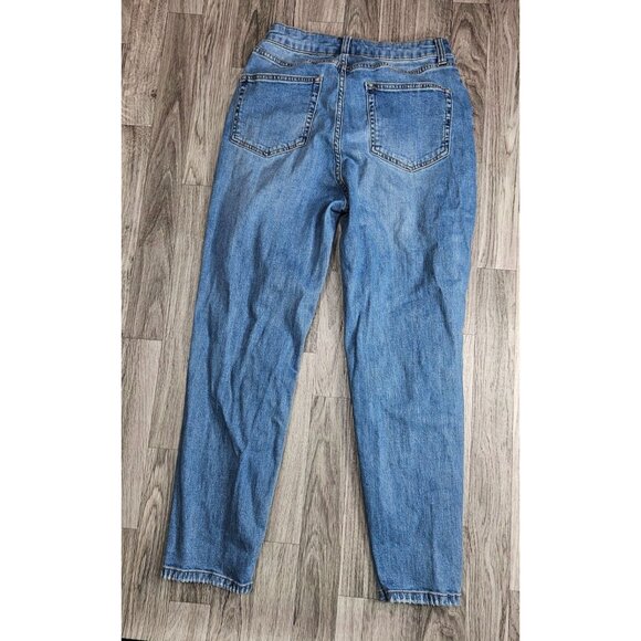 (3/$35) Wild Fable Womens Size 6 High Rise Distressed Denim Blue Mom Jeans - Picture 2 of 11